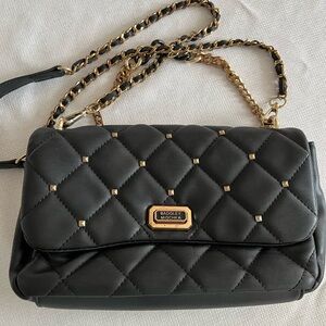 Badgley Mischka quilted black crossbody bag